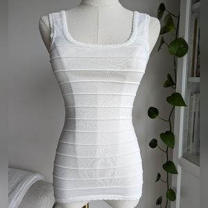 TORN by Ronny Kobo Ribbed Tank-Ivory